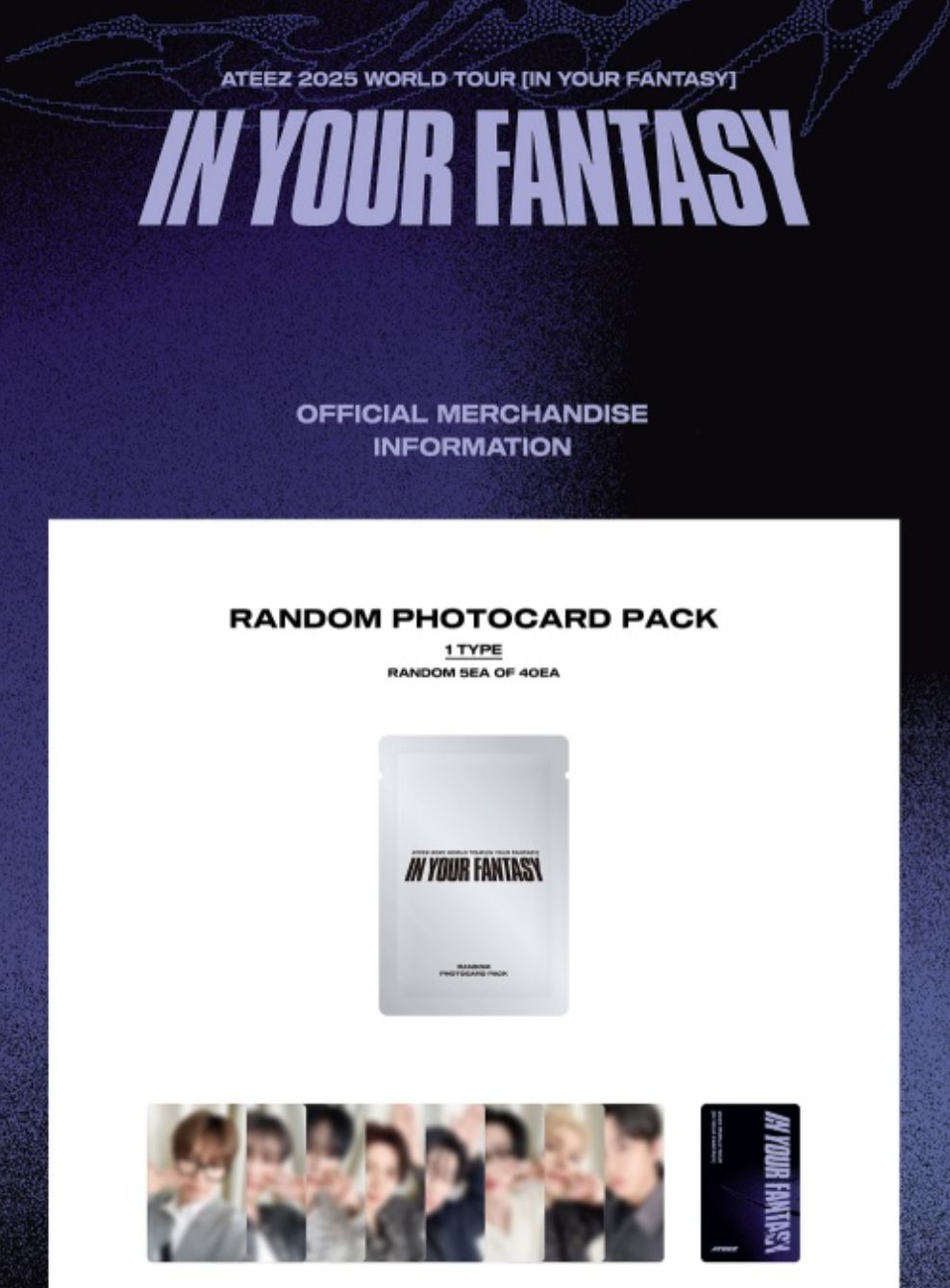 ATEEZ - 2025 WORLD TOUR 'IN YOUR FANTASY' IN INCHEON OFFICIAL MD Nolae