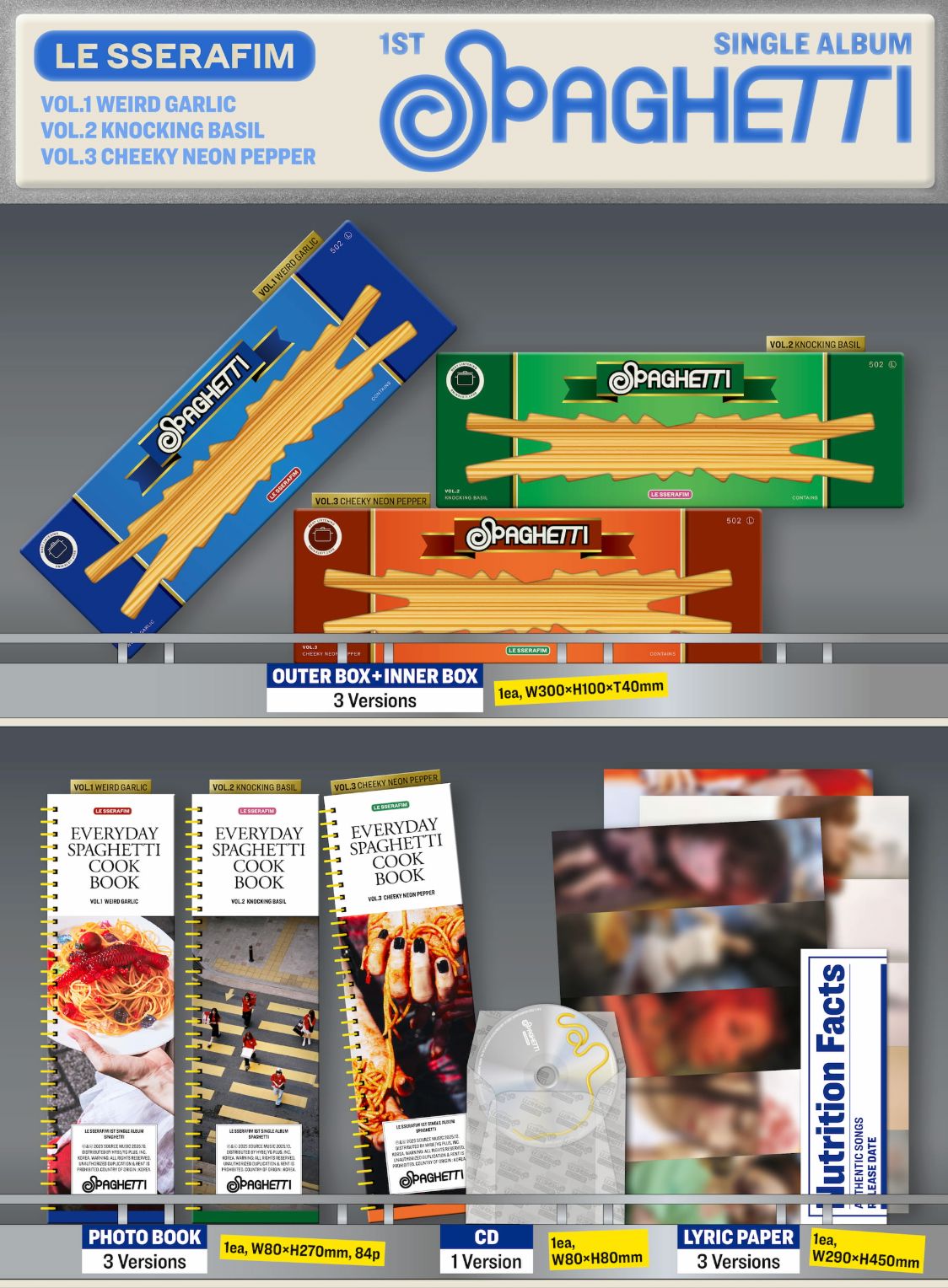 LE SSERAFIM - SPAGHETTI + Soundwave Gift Nolae