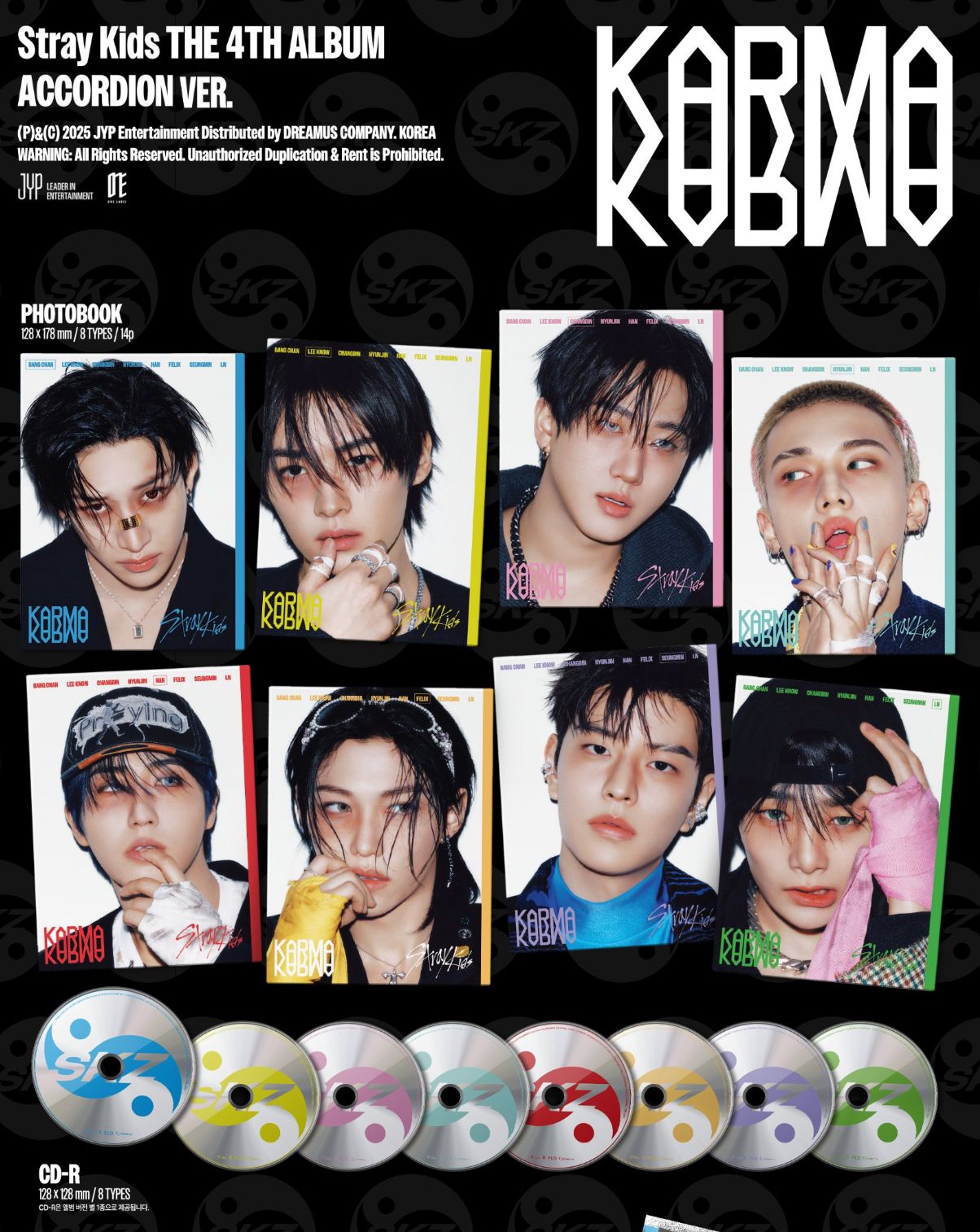 STRAY KIDS - KARMA (ACCORDION VER.) + Dear My Muse Photocard Nolae