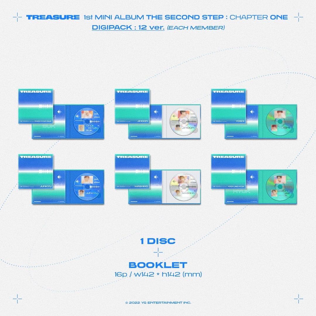 TREASURE - THE SECOND STEP : CHAPTER ONE (1st Mini Album DIGIPACK) Nolae