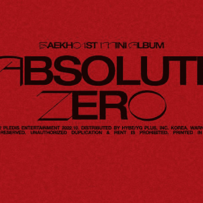 Baekho veröffentlicht sein erstes Solo Album "Absolute Zero"!