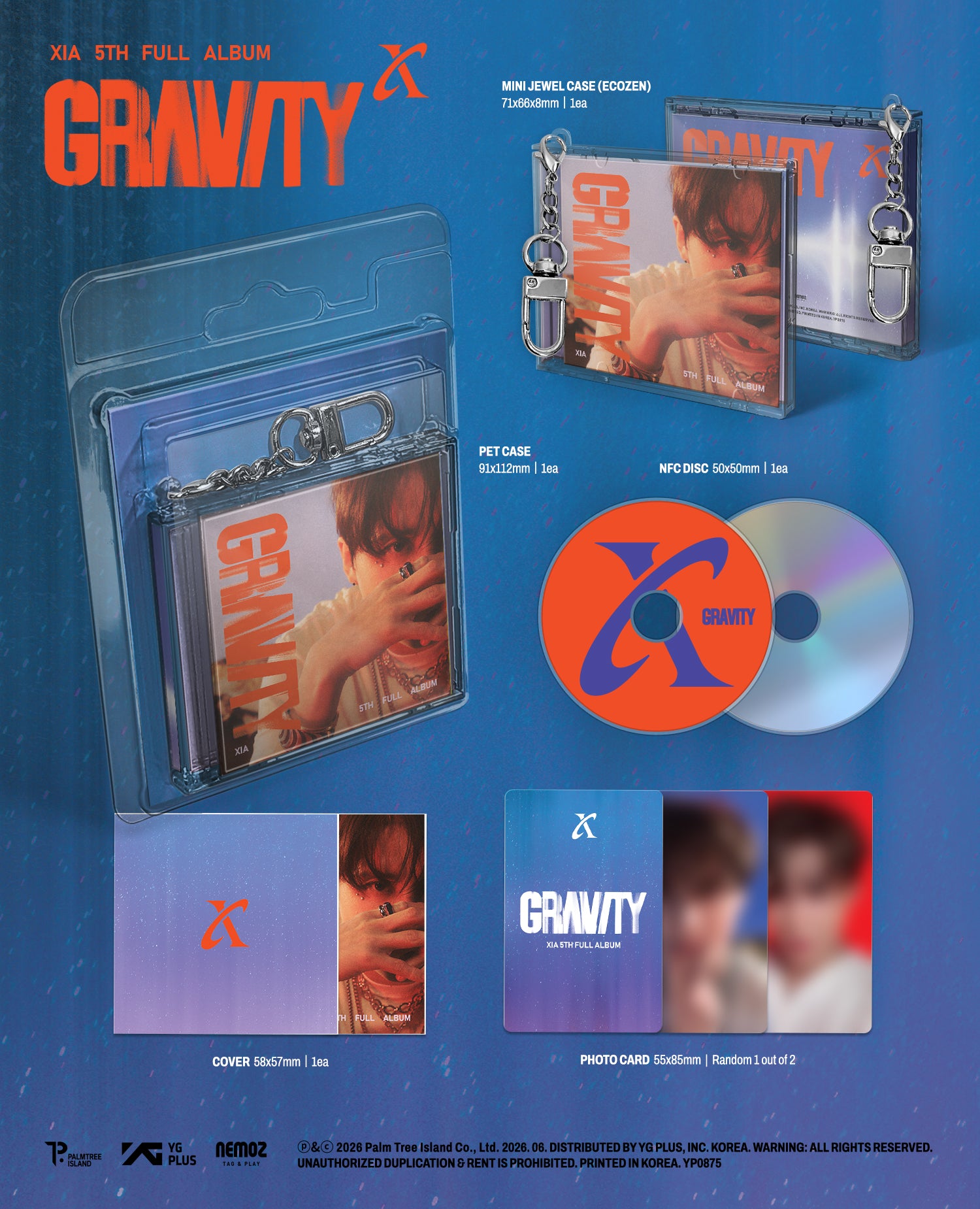 KIM JUNSU (JX) - GRAVITY (KEYRING VER.) (LIMITED EDITION)