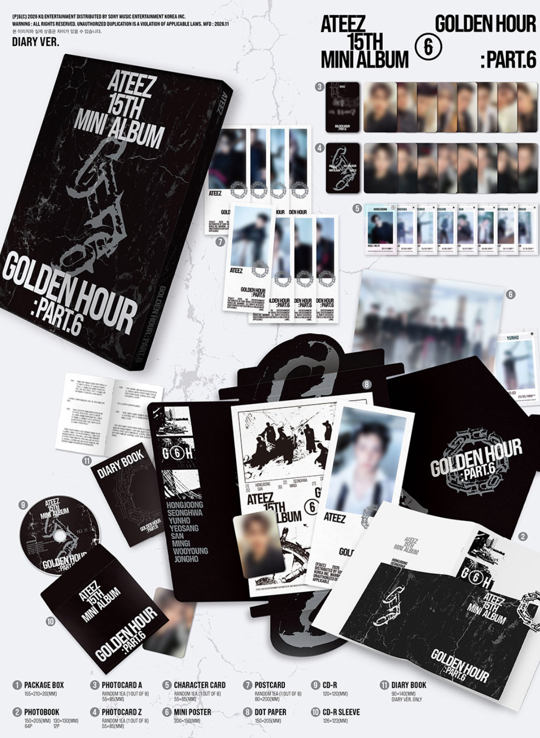 ATEEZ - GOLDEN HOUR : PART.6 + Hellolive Gift