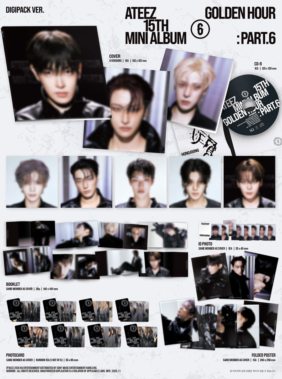 ATEEZ - GOLDEN HOUR : PART.6 (DIGIPACK VER.) + Apple Music Gift
