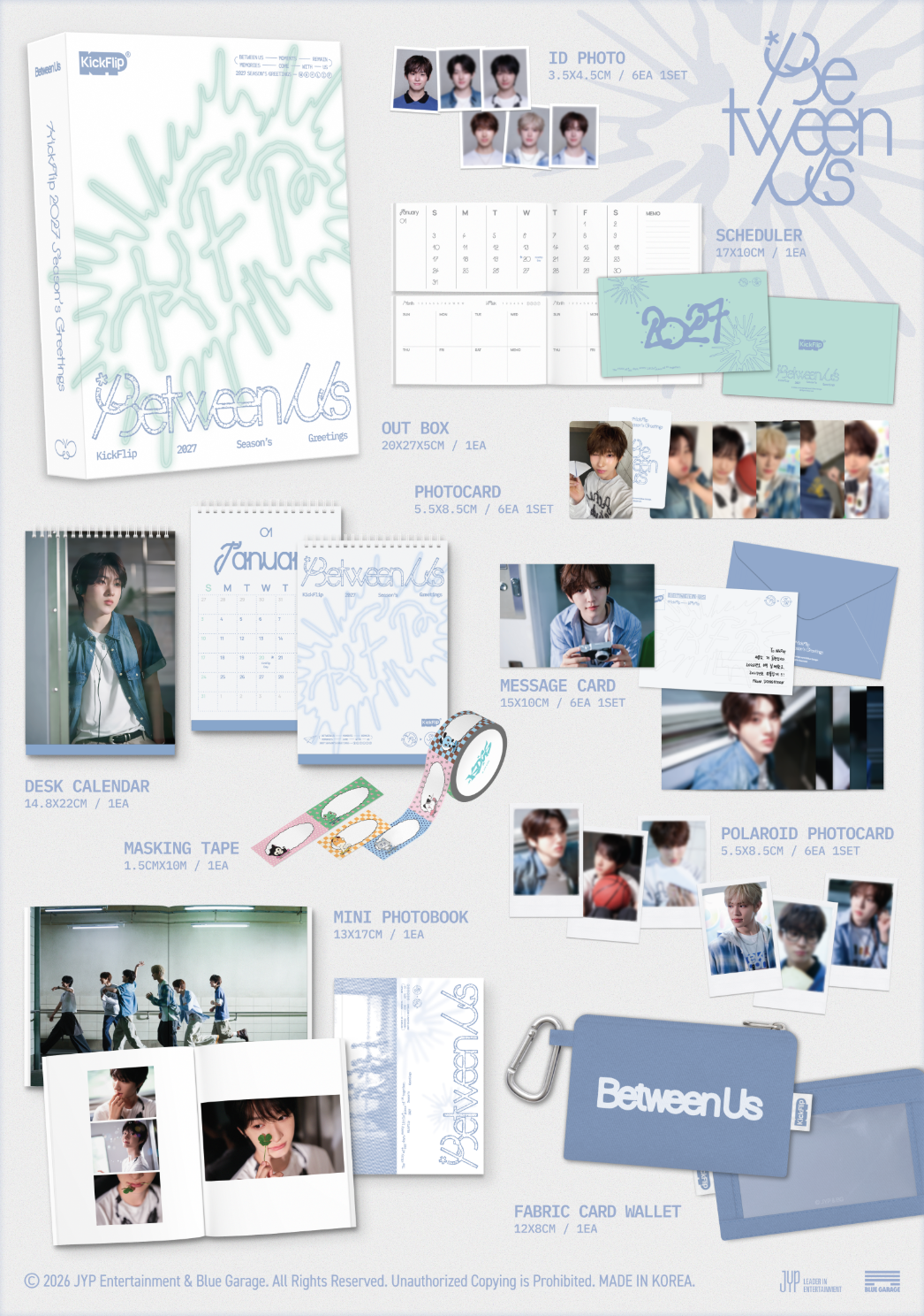 KICKFLIP - 2027 SEASON'S GREETINGS (BETWEEN US) + KPOP TOGETHER Gift