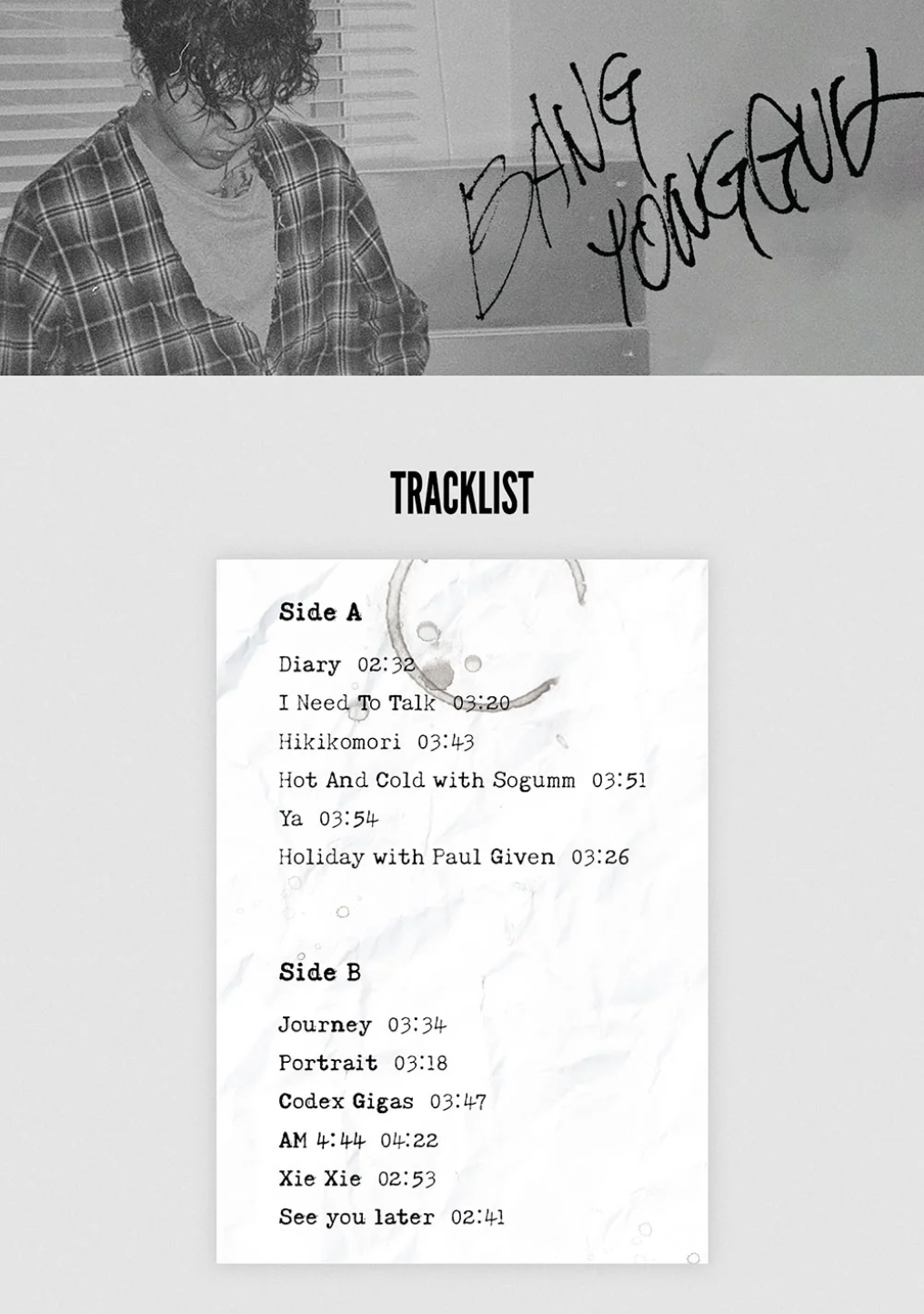 BANG YONGGUK (B.A.P) - 1ST FULL ALBUM (LIMITED EDITION LP)