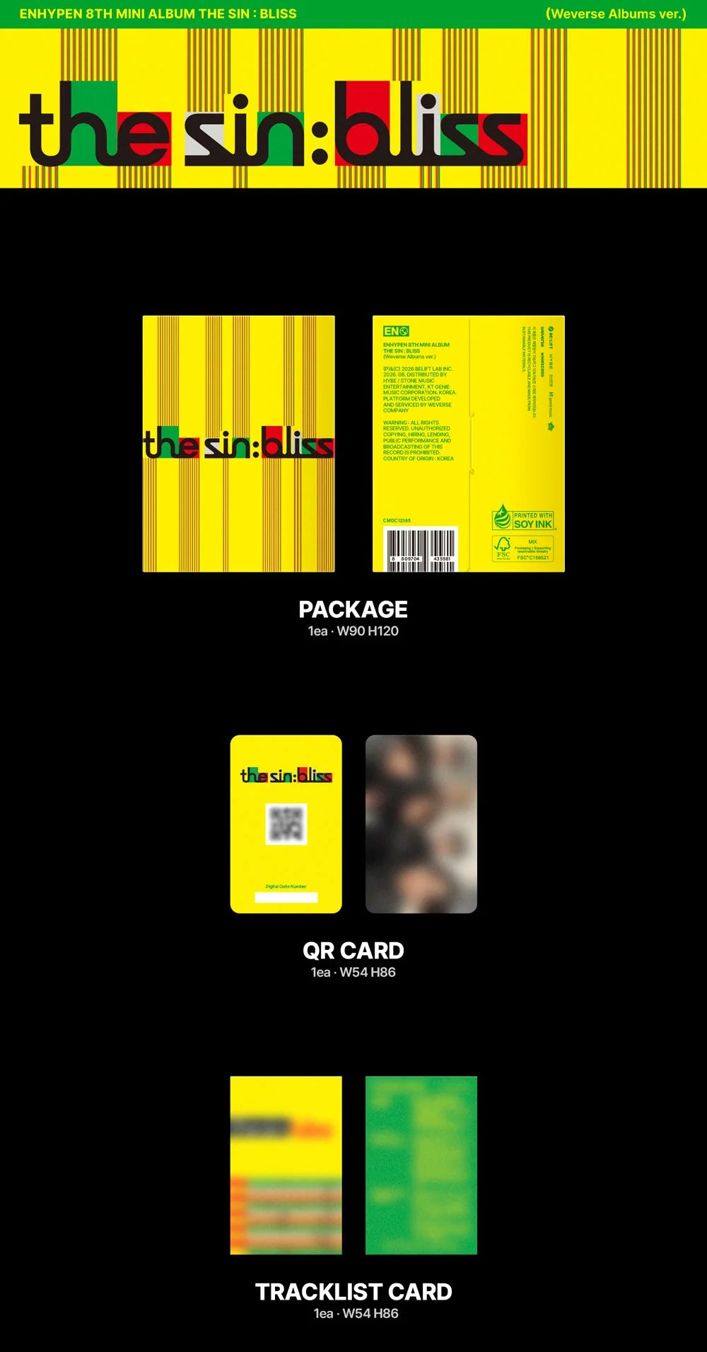 ENHYPEN - THE SIN: BLISS (WeVerse Albums Ver.) + WEVERSE GIFT