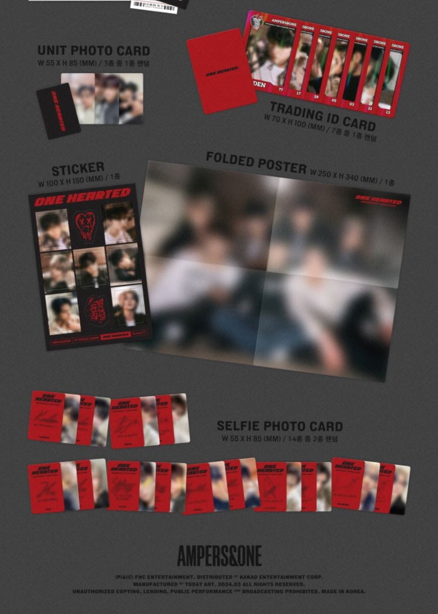 AMPERS&ONE - ONE HEARTED (2ND SINGLE ALBUM) + Soundwave Photocard Nolae