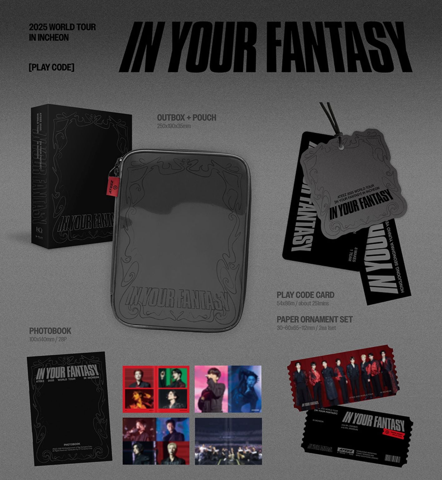 ATEEZ - 2025 WORLD TOUR 'IN YOUR FANTASY' IN INCHEON (DVD & PLAY CODE)