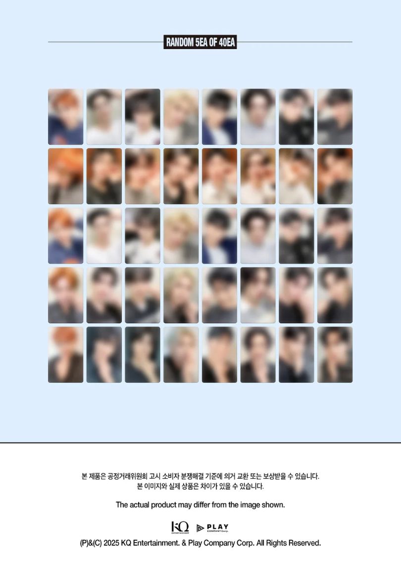 ateez 8room トレカ　未開封　week1 ver.a 5パック ATEEZ - 8ROOM 7TH ANNIVERSARY POP-UP OFFICIAL MD