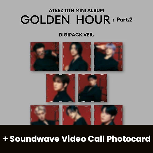 ATEEZ - GOLDEN HOUR: PART.2 (DIGIPAK VER.) + Soundwave Video Call Photocard Nolae