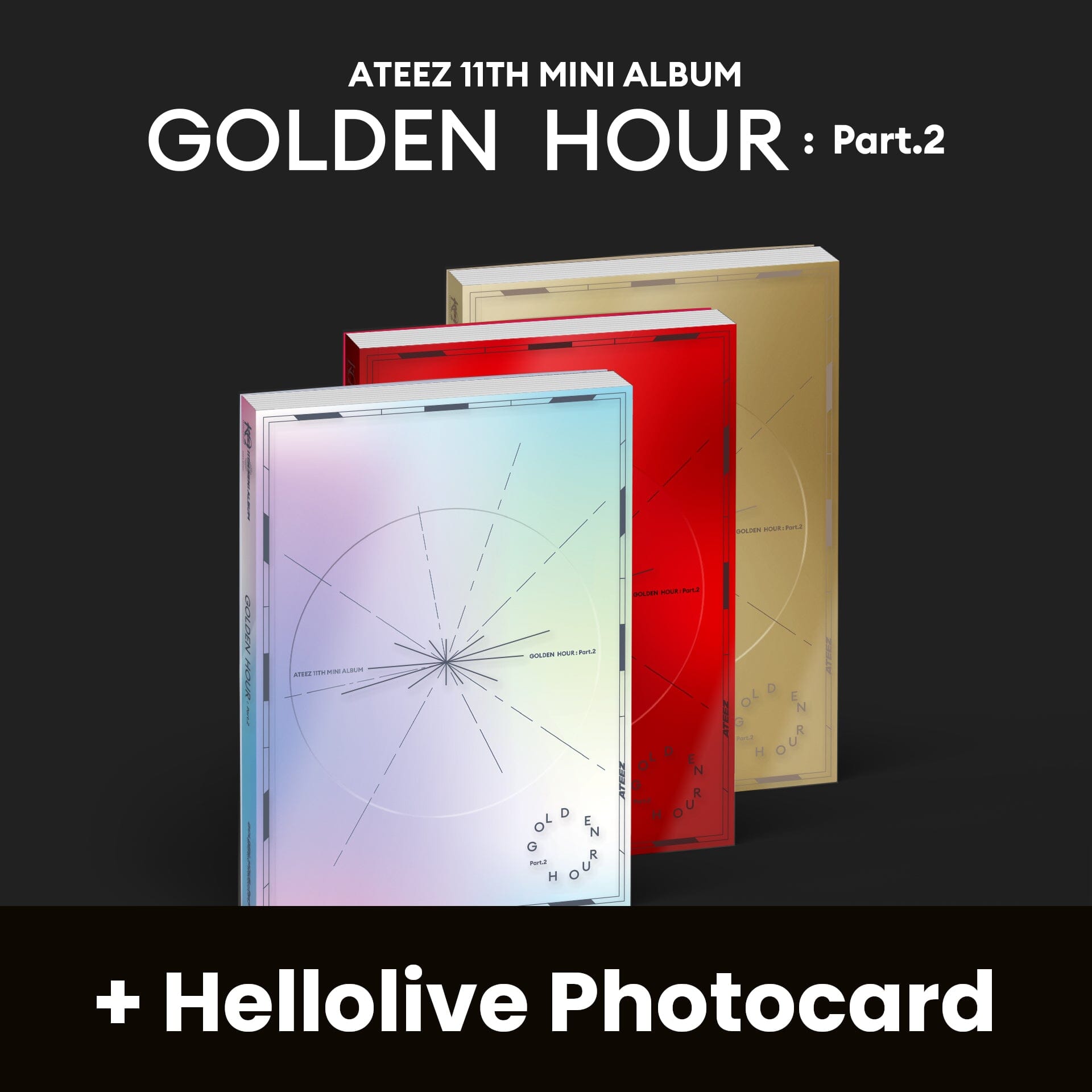 ATEEZ - GOLDEN HOUR: PART.2 + Hellolive Photocard Nolae