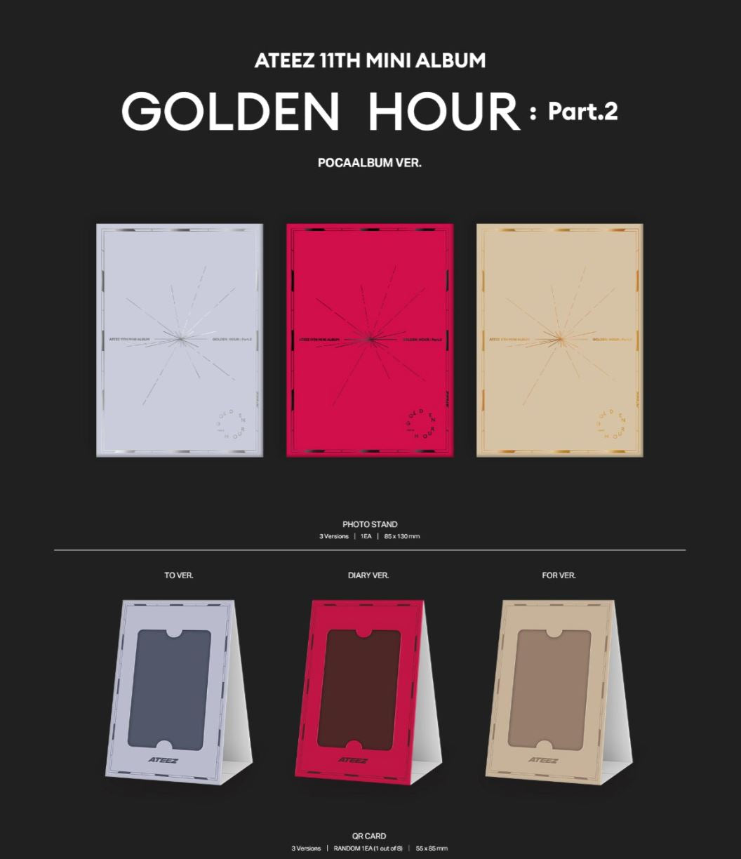 ATEEZ - GOLDEN HOUR: PART.2 (POCA ALBUM) + Makestar Photocard Nolae