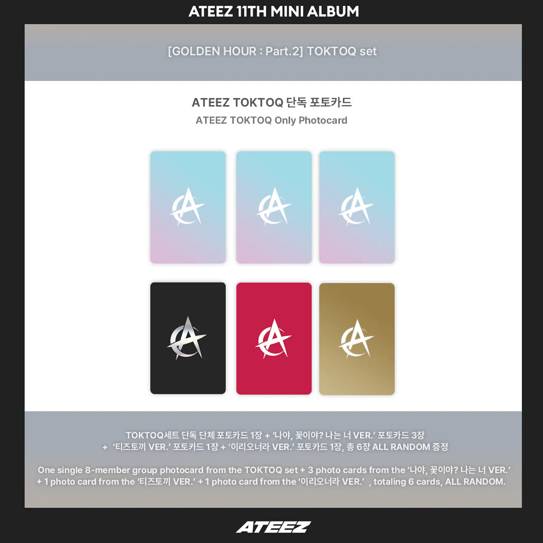 ATEEZ - GOLDEN HOUR : PART.2 SET + TOKTOQ Gift Nolae