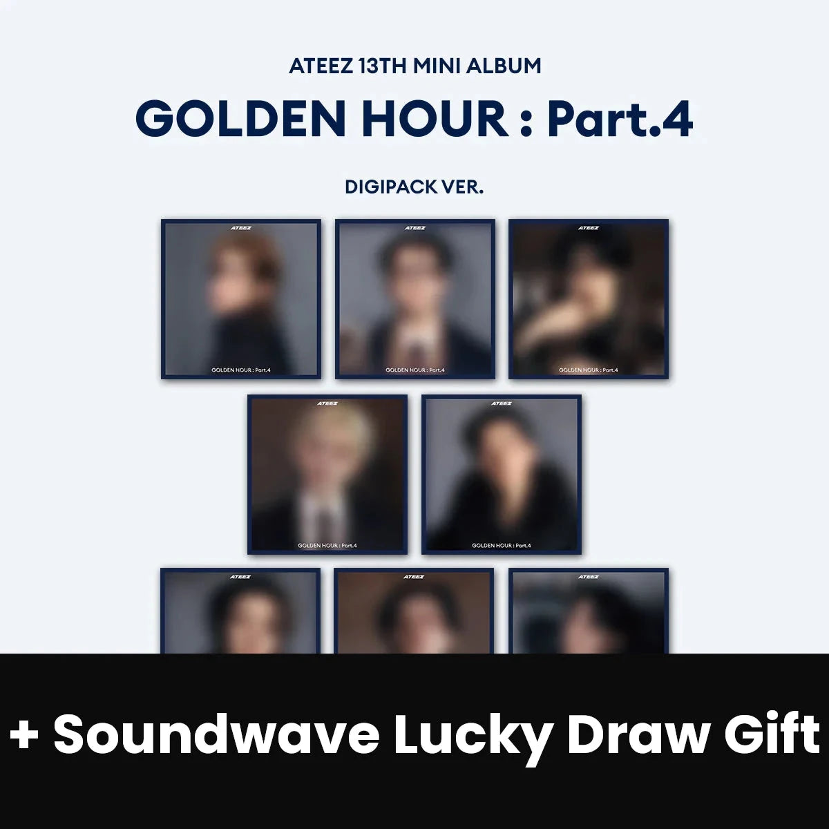 ATEEZ - GOLDEN HOUR : PART.4 (DIGIPACK VER.) + Soundwave Lucky Draw Gift Nolae