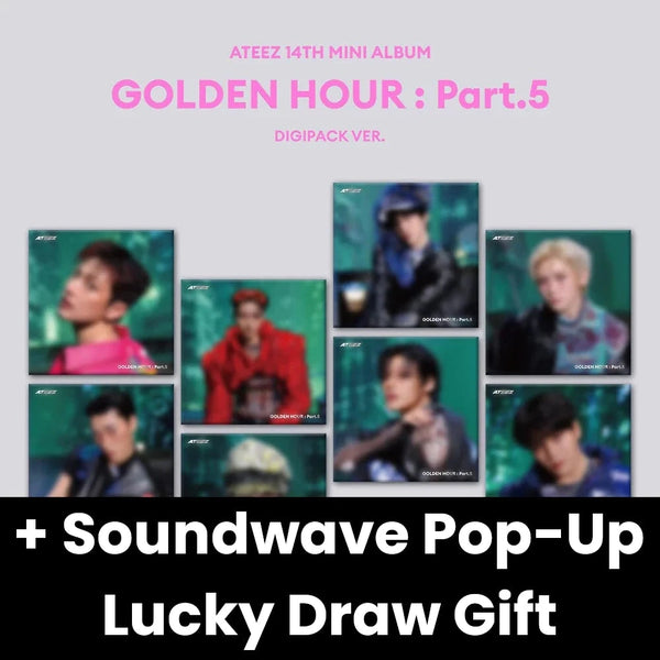 ATEEZ - GOLDEN HOUR : PART.5 (DIGIPACK VER.) + Soundwave Pop-Up Lucky