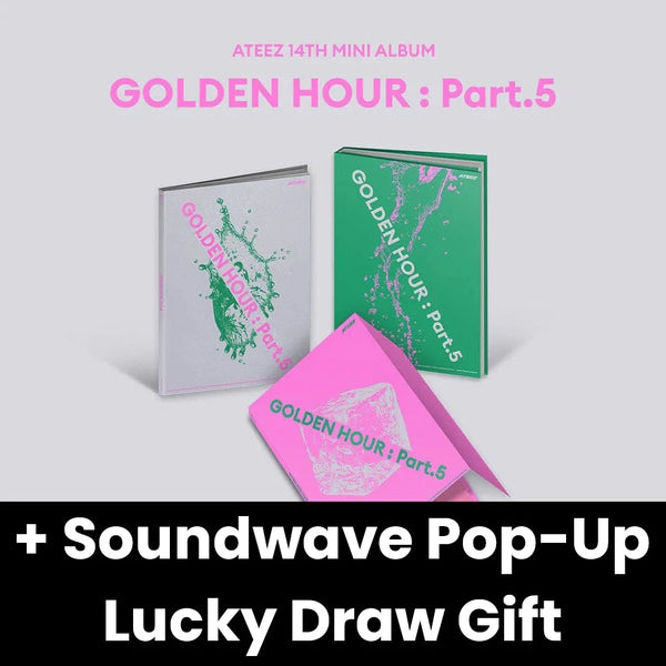 ATEEZ ウヨン MAKESTAR minirecord soundwave ATEEZ - GOLDEN HOUR : PART.5 + Soundwave Pop-Up Lucky Draw Gift