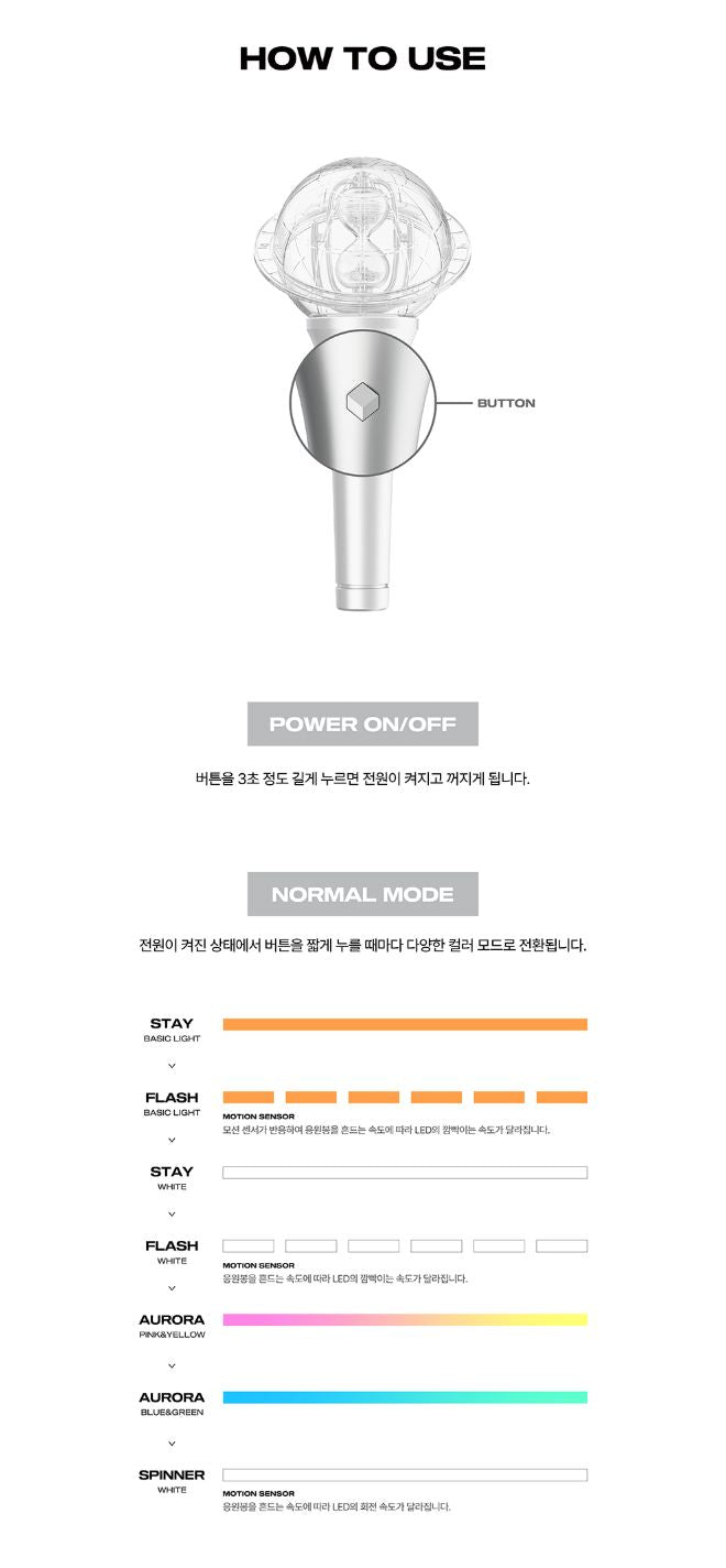 ATEEZ - OFFICIAL LIGHT STICK VER.3 & LIGHTINY KEYRING VER.3 Nolae