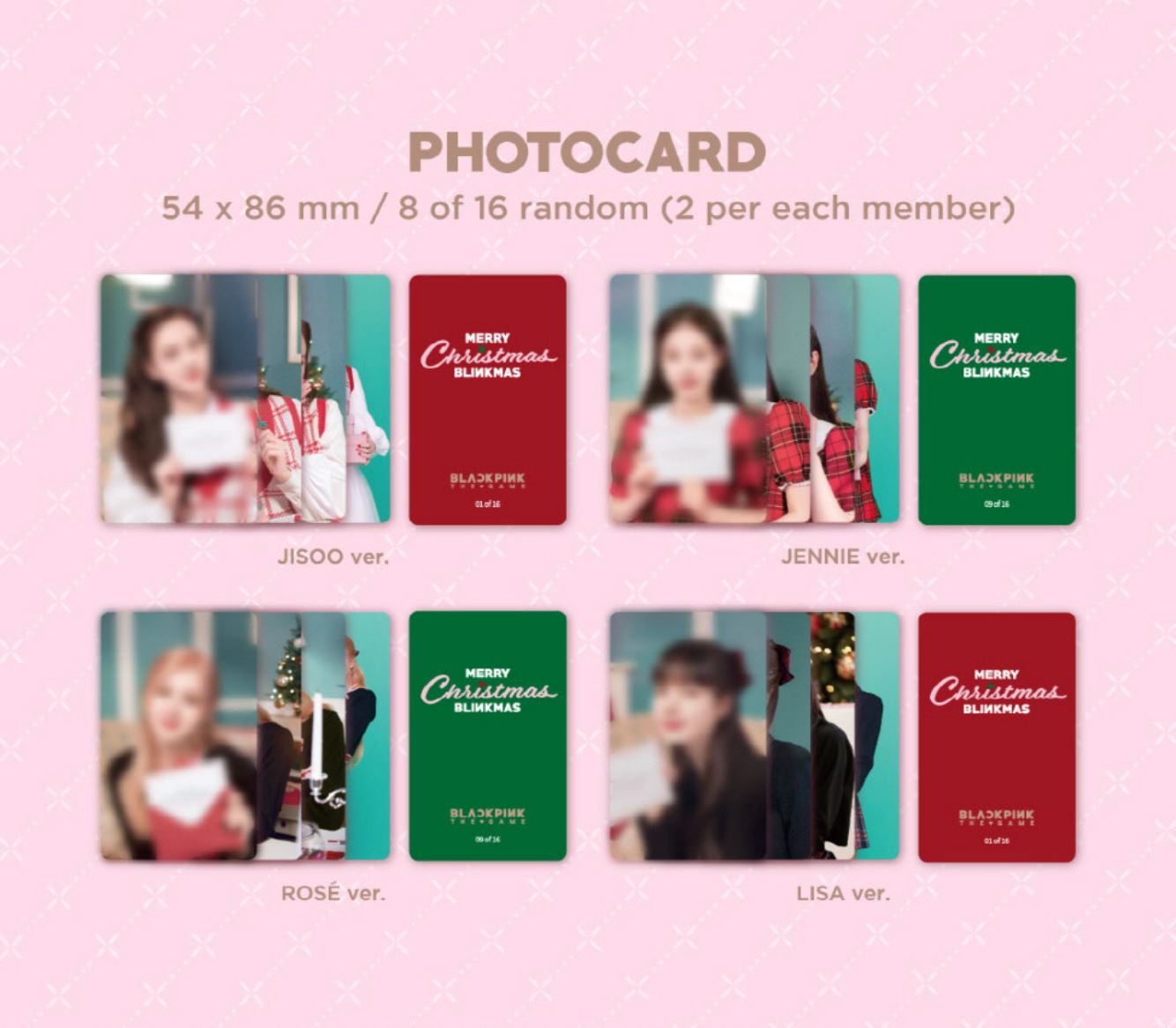 BLACKPINK - THE GAME COUPON CARD COLLECTION (2024 BLACKPINK CHRISTMAS) Nolae