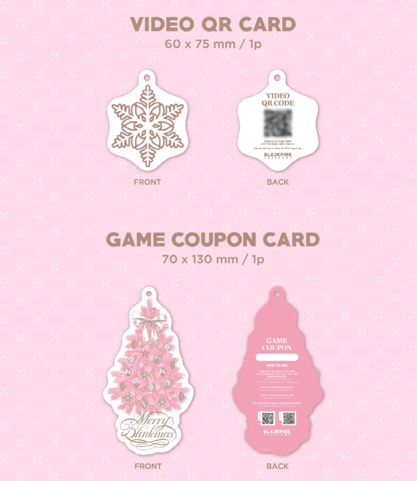 BLACKPINK - THE GAME COUPON CARD COLLECTION (2024 BLACKPINK CHRISTMAS) Nolae