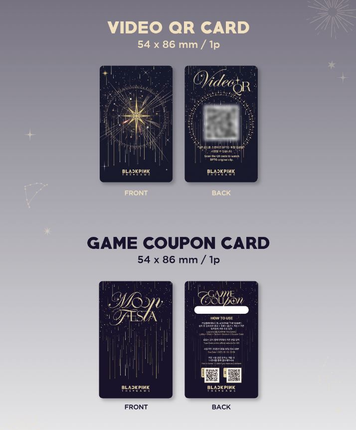 BLACKPINK - THE GAME COUPON CARD COLLECTION (MOON FESTA) Nolae