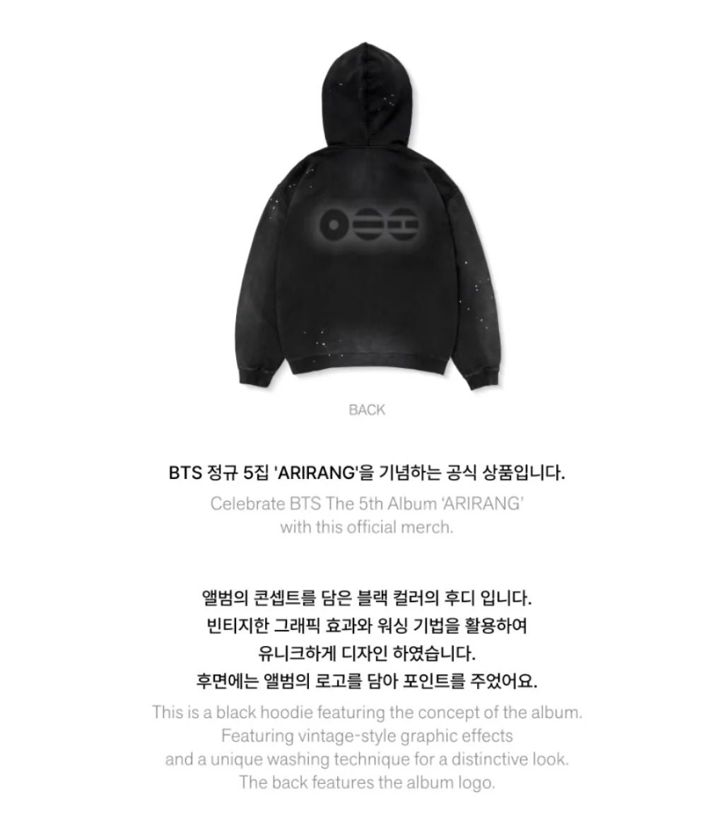 BTS - HOODIE (ARIRANG OFFICIAL MD)