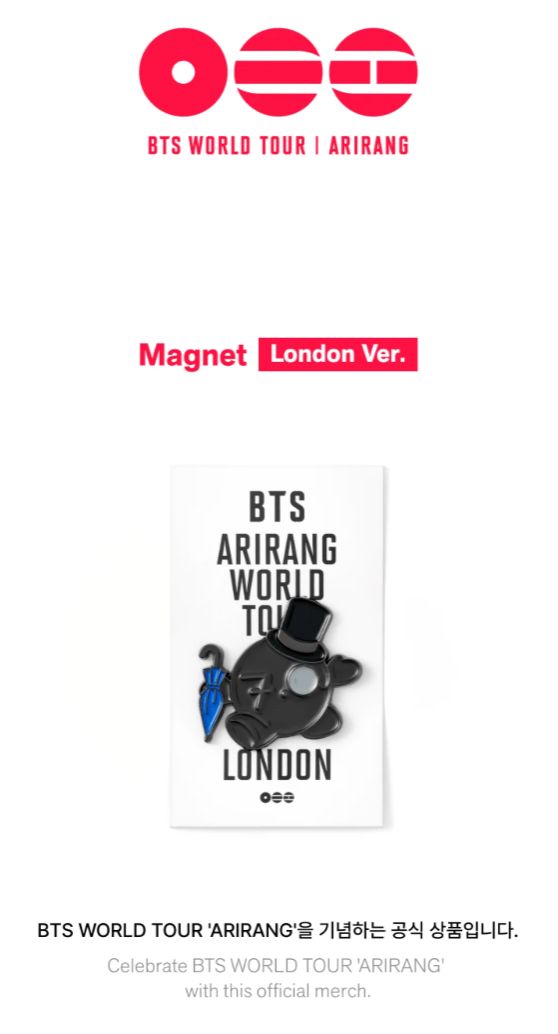 BTS - PLUSH KEYRING & MAGNET (WORLD TOUR 'ARIRANG' OFFICIAL MD) Nolae