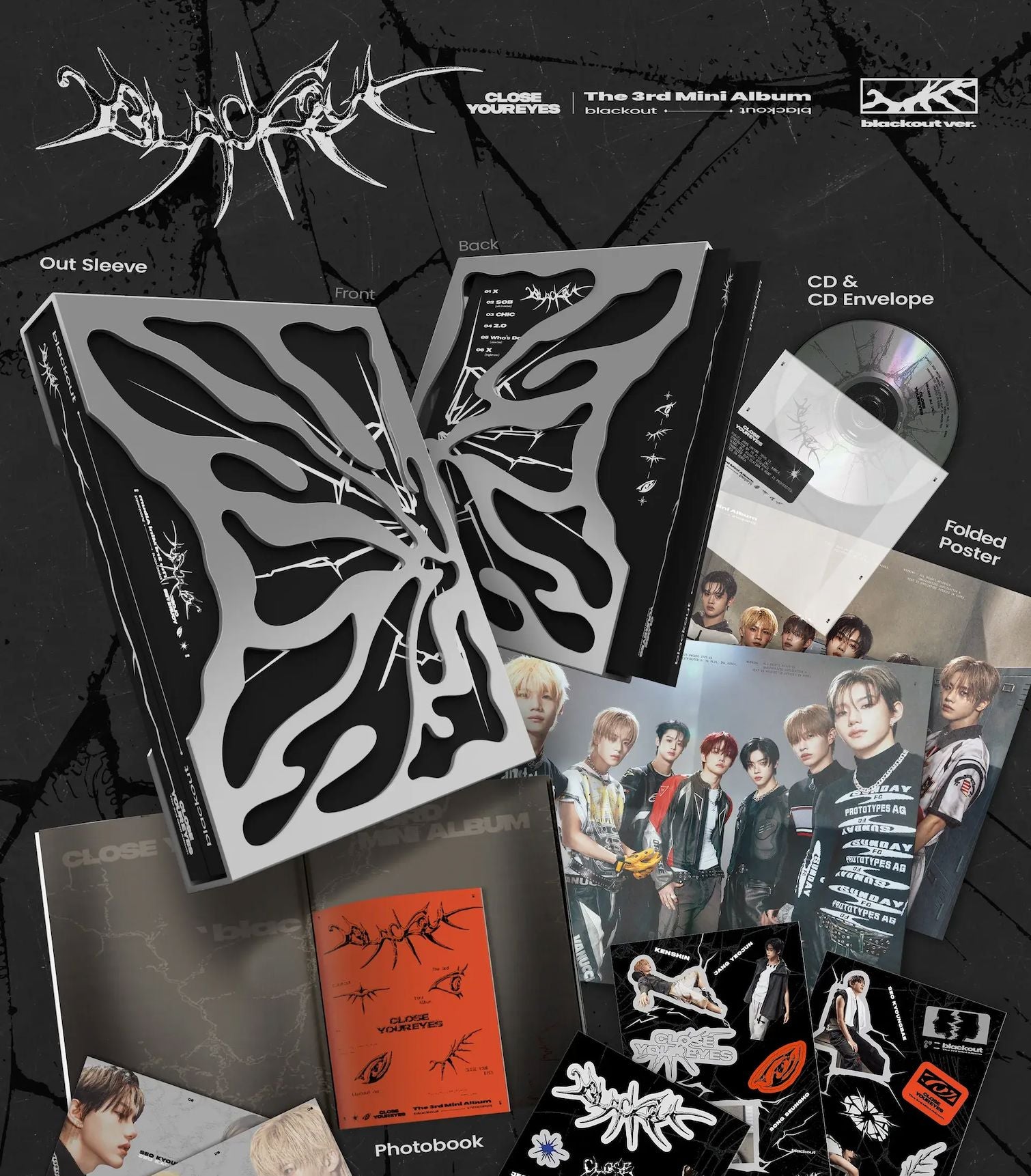 CLOSE YOUR EYES - BLACKOUT (BLACKOUT VER.) SIGNED