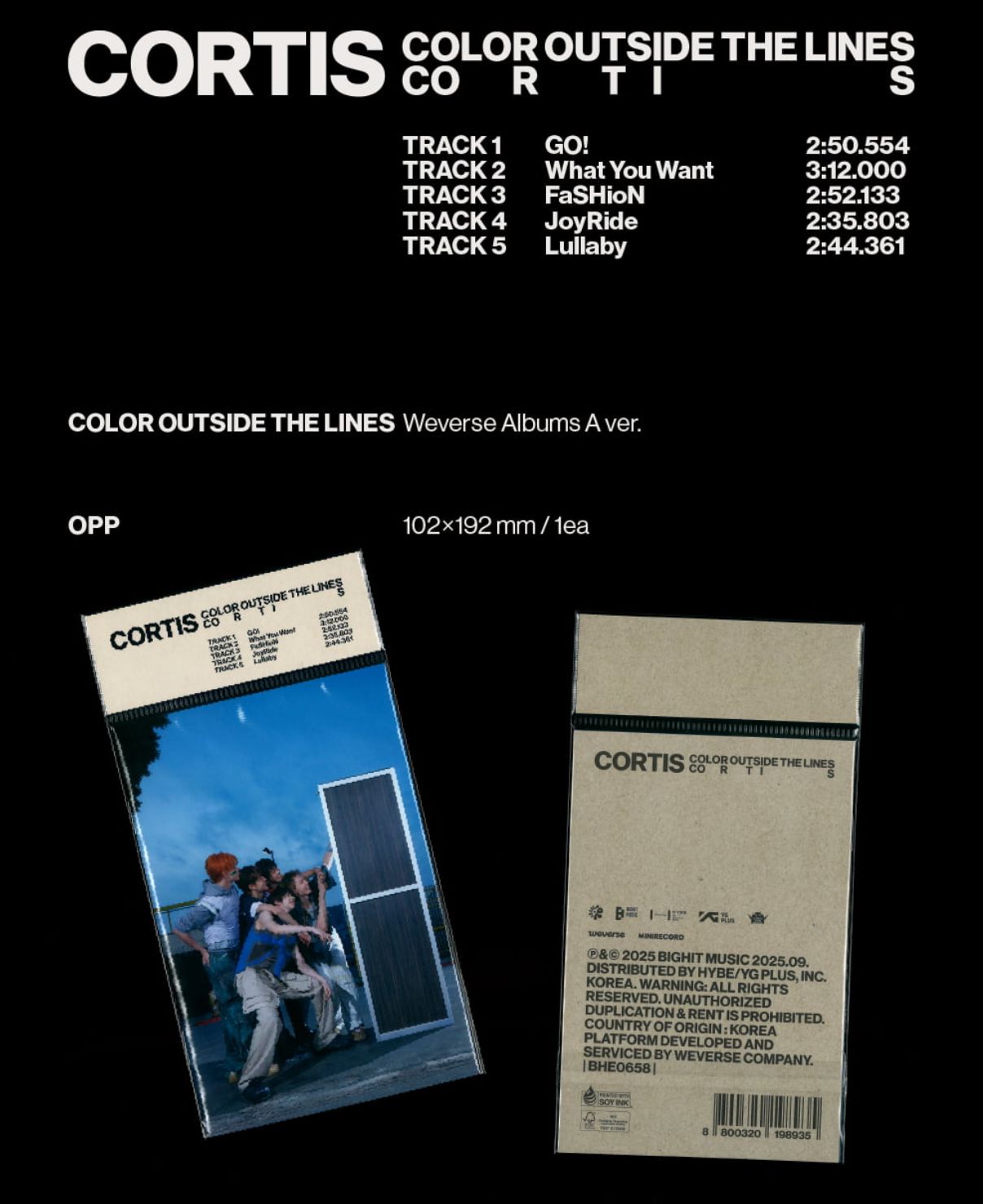 CORTIS - COLOR OUTSIDE THE LINES (WEVERSE ALBUMS VER.) Nolae