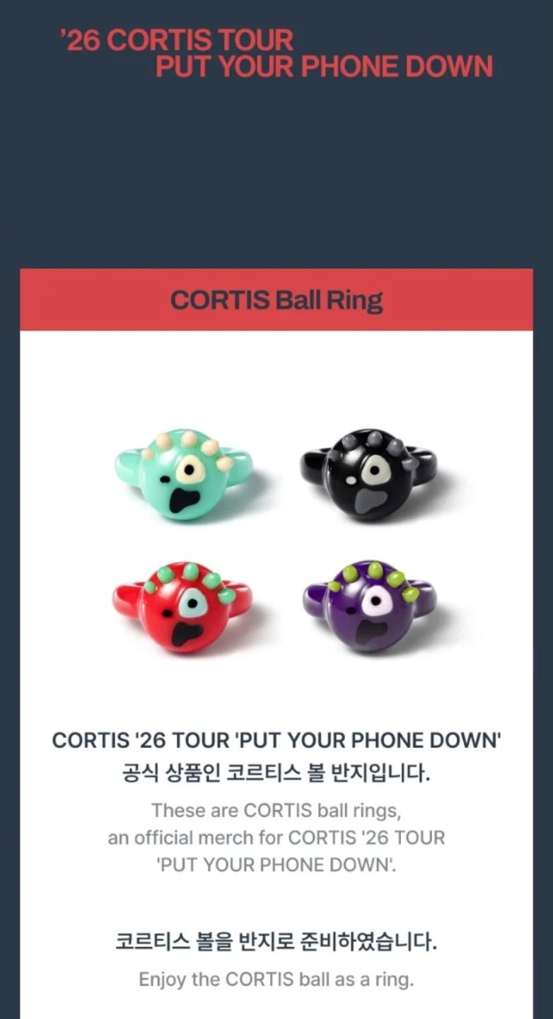 CORTIS - CORTIS BALL RING ('26 CORTIS TOUR : PUT YOUR PHONE DOWN MD) Nolae