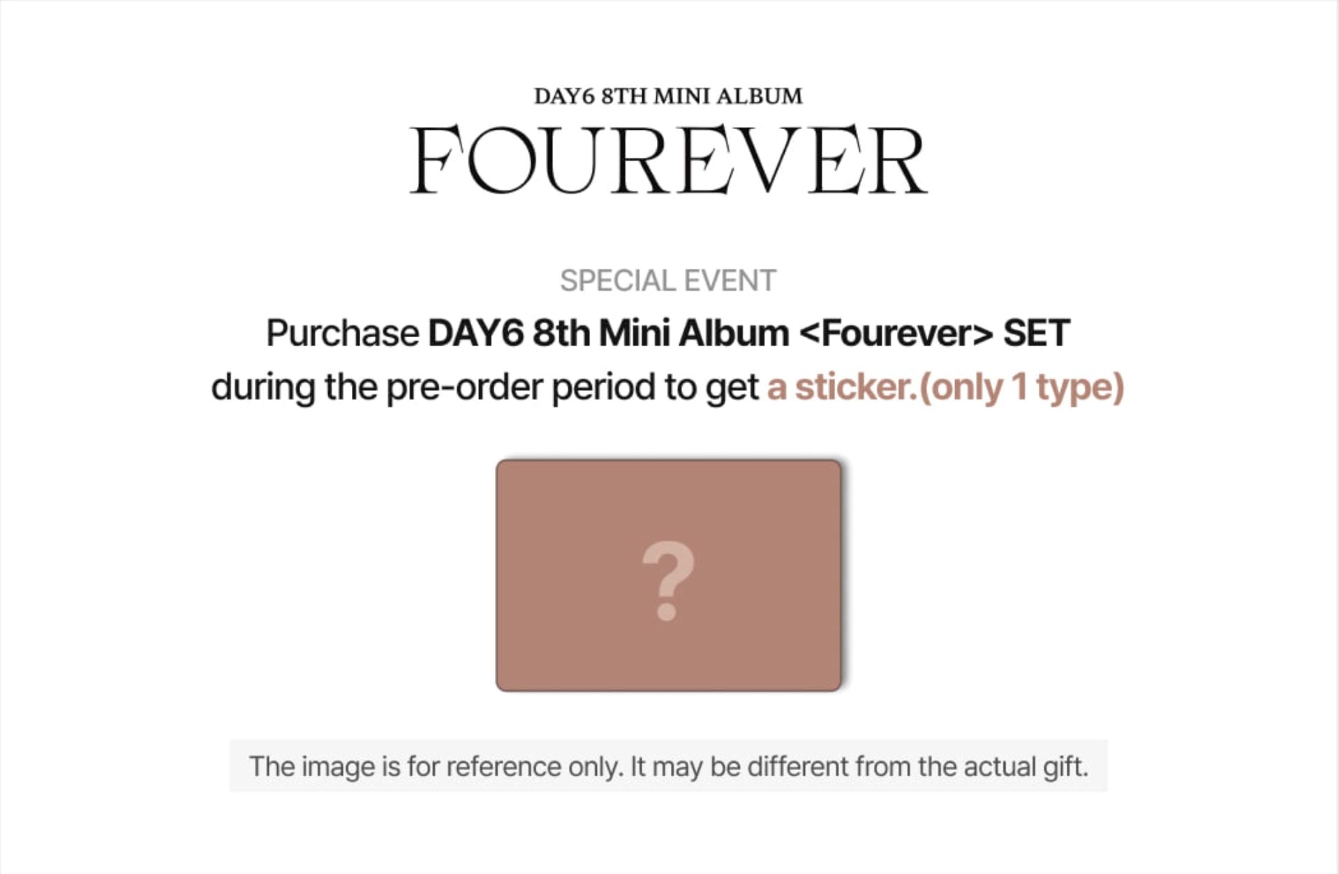 DAY6 - FOUREVER Photobook Ver. + JYP gift Nolae