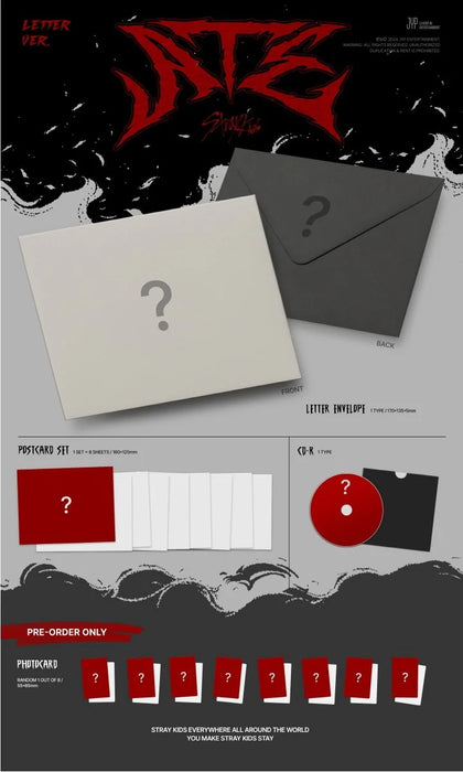 STRAY KIDS - ATE (9TH MINI ALBUM) LETTER VER. + YES24 Photocard