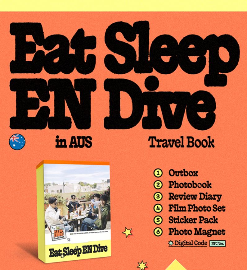 ENHYPEN - EAT SLEEP EN DIVE IN AUS (TRAVEL BOOK) Nolae