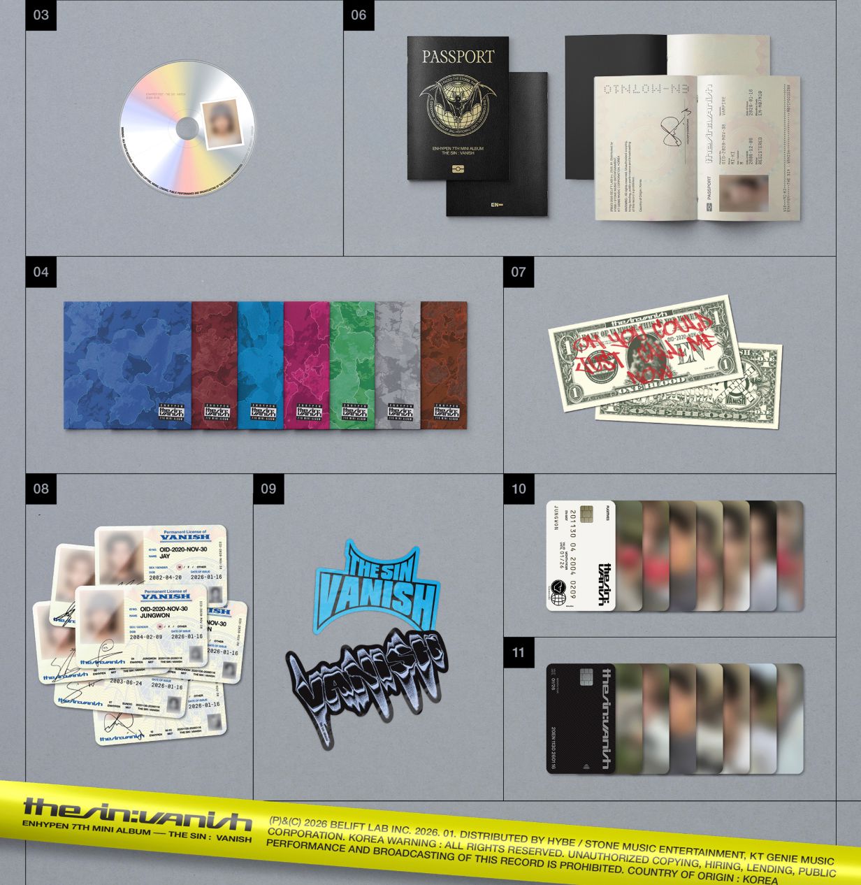 ENHYPEN - THE SIN: VANISH (FUGITIVES VER.) + HMV Gift