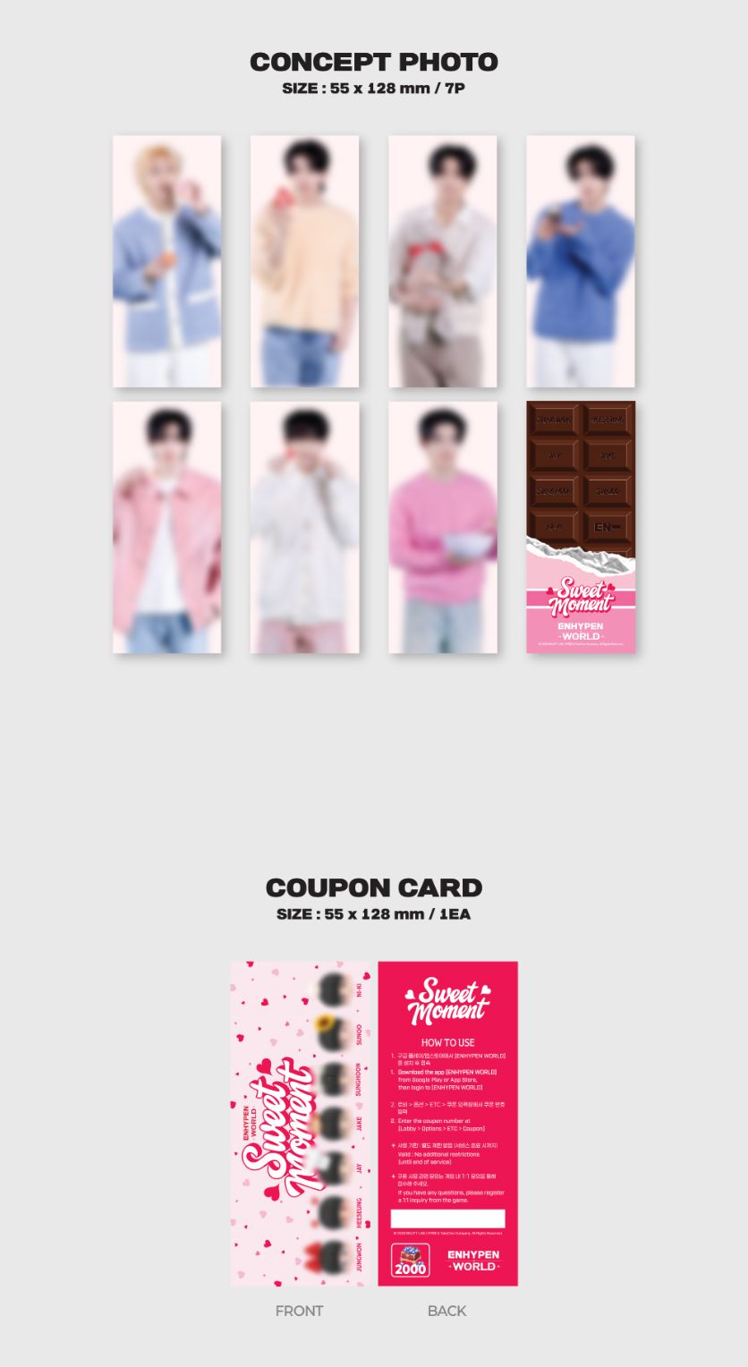ENHYPEN ニキ Sweet Moment SP QR トレカ ktown4u.com : ENHYPEN - [ENHYPEN WORLD COUPON CARD COLLECTION
