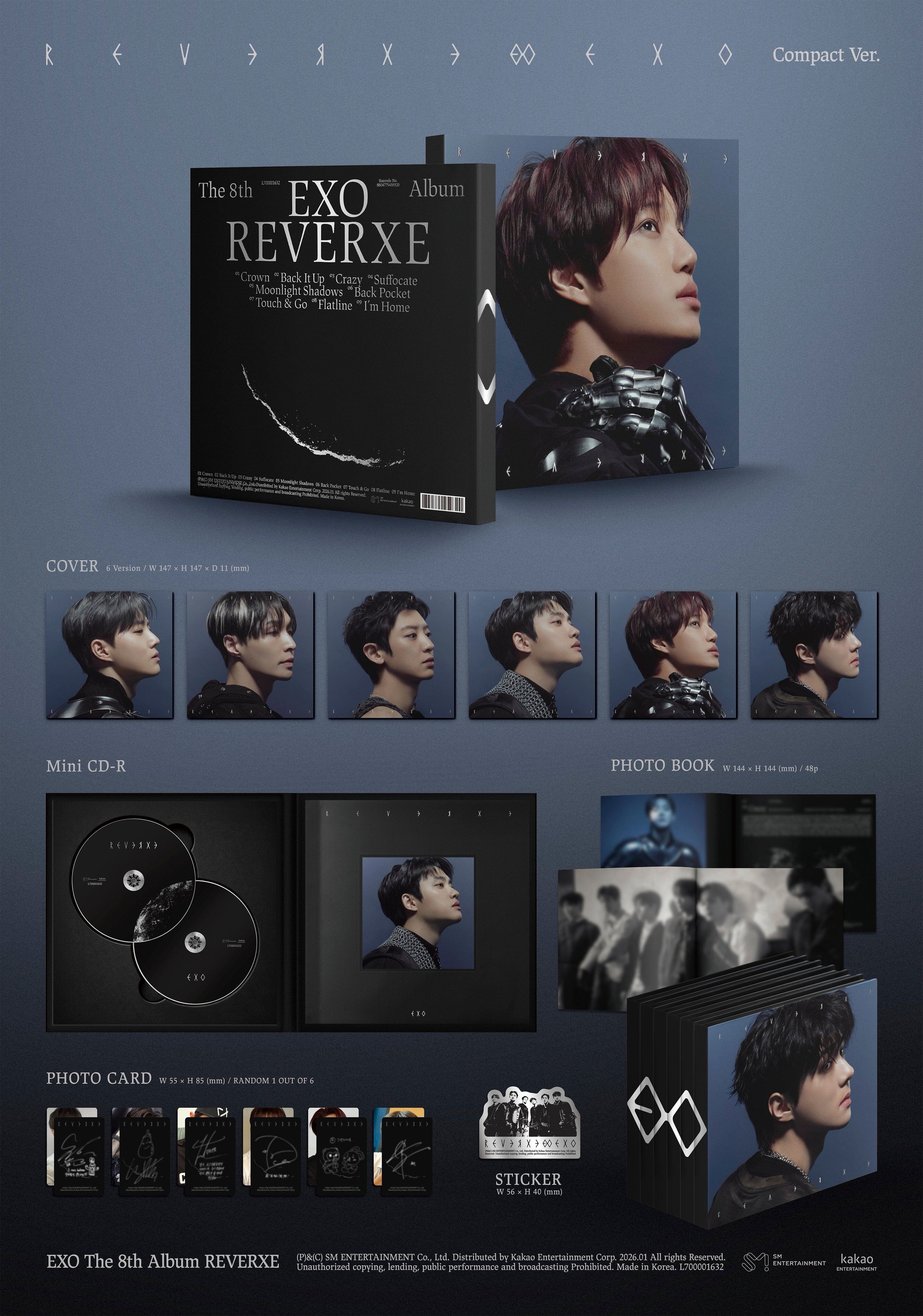 EXO アルバムセット EXO - REVERXE (COMPACT VER.)