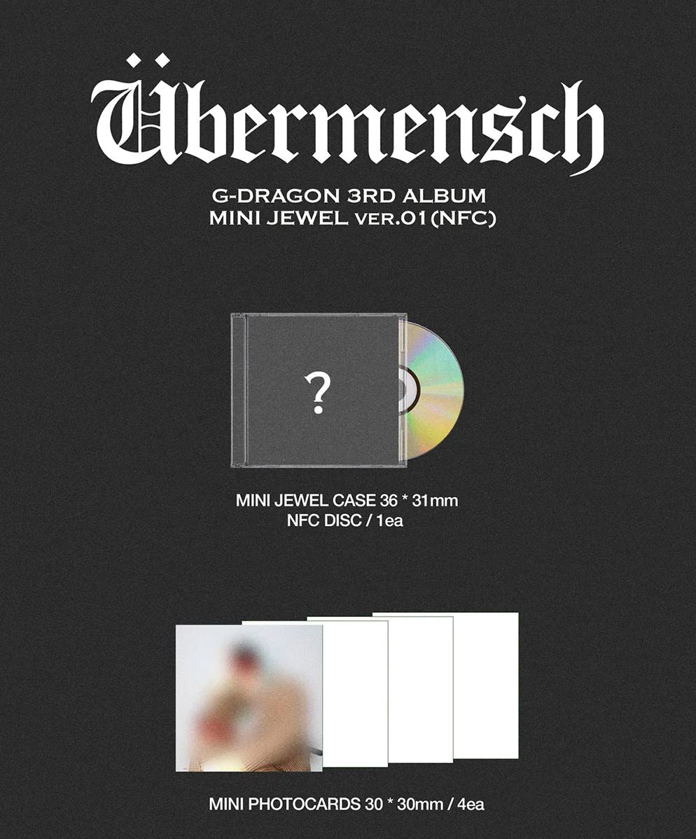 G-DRAGON - ÜBERMENSCH (MINI JEWEL VER.) + Aladin Photocard Nolae