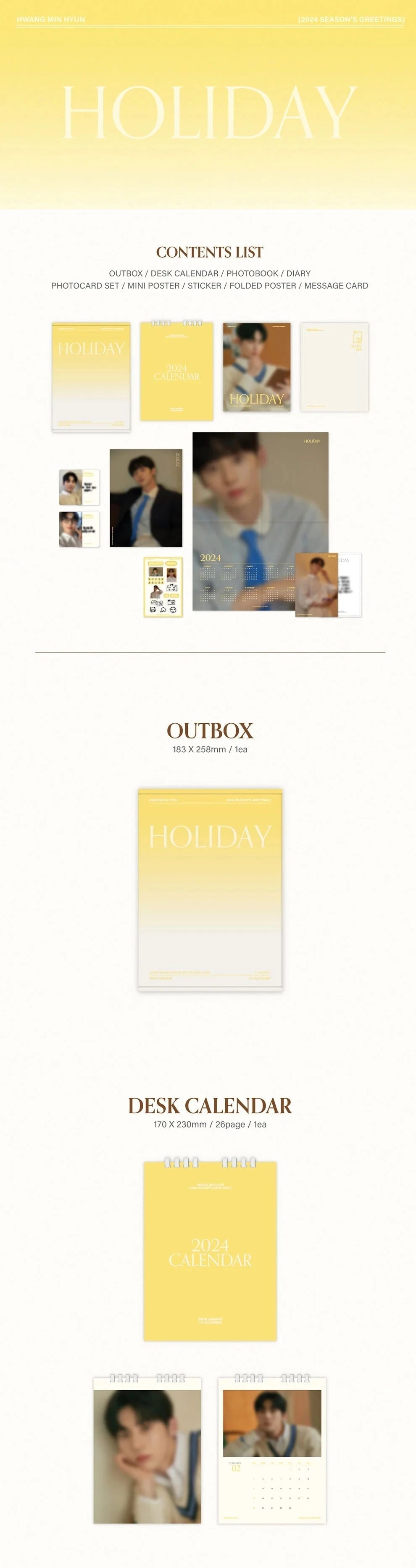 HWANG MIN HYUN - 2024 SEASON’S GREETINGS "HOLIDAY" Nolae