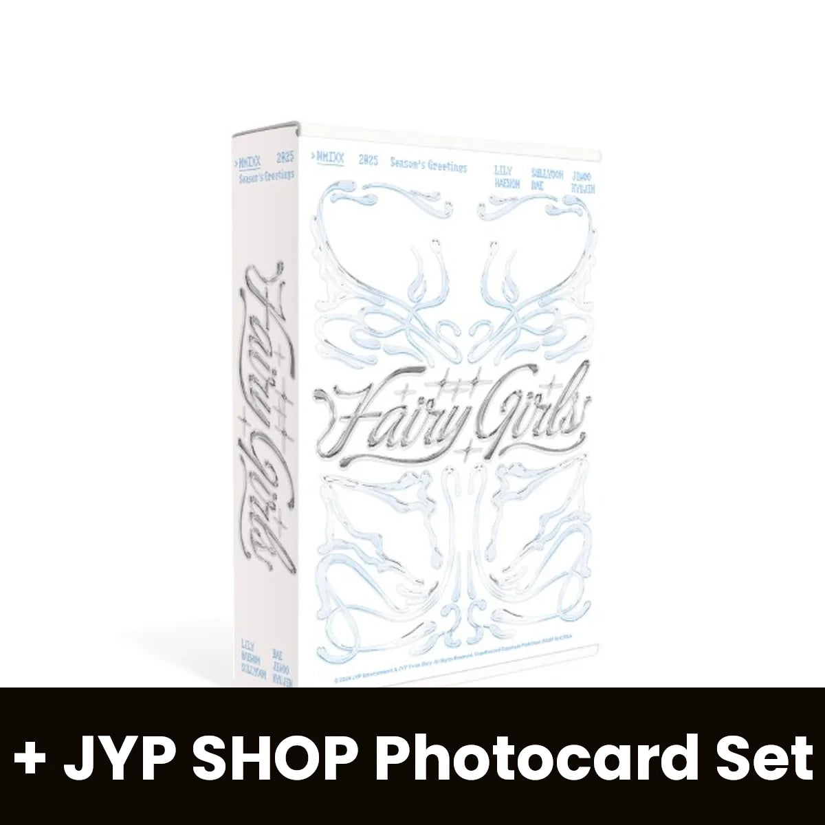 NMIXX - 2025 SEASON'S GREETINGS (FAIRY GIRLS) + JYP SHOP Photocard Set