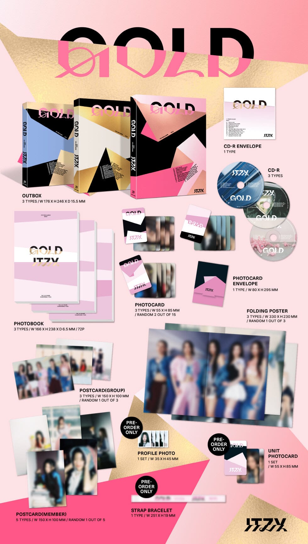 ITZY - GOLD + Apple Music Photocard Nolae