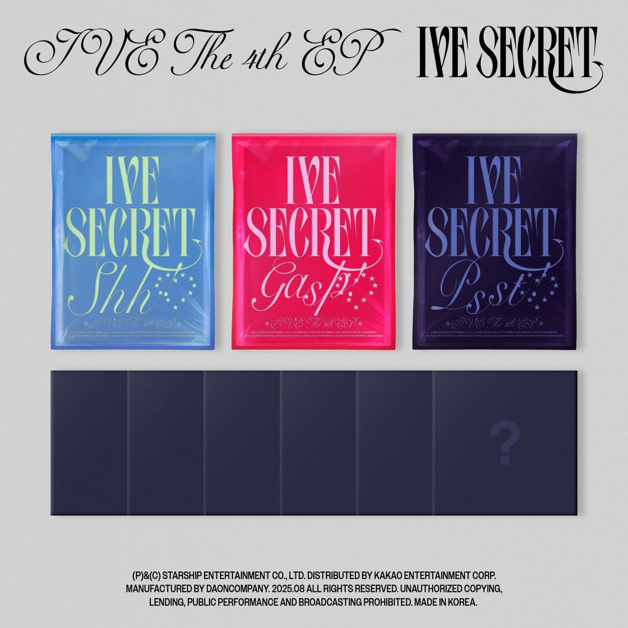 IVE - IVE SECRET (STANDARD & DIGIPACK SET) + Starship Square Photocards Nolae