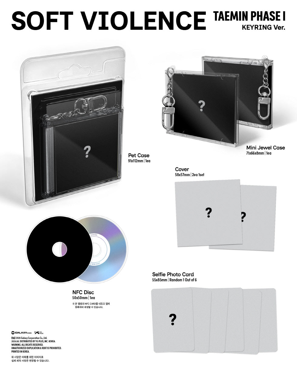 TAEMIN (SHINEE) - PHASE 1 : SOFT VIOLENCE (KEYRING Ver.)