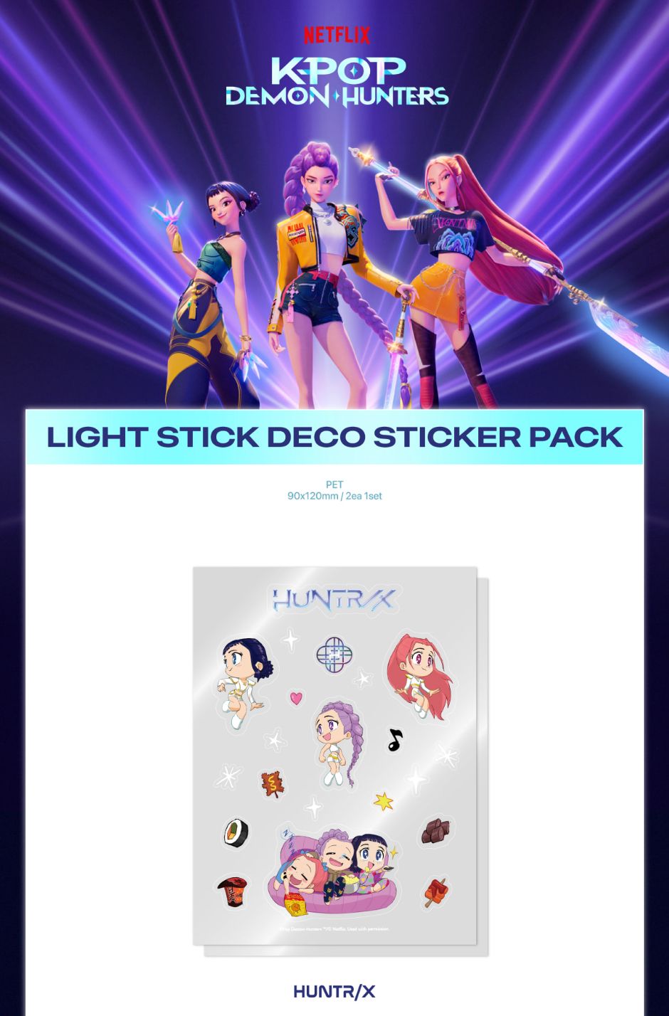 Bâton Lumineux Officiel K-pop Huntrix Demon Hunters - Avec Sangle Et Support, édition Collector