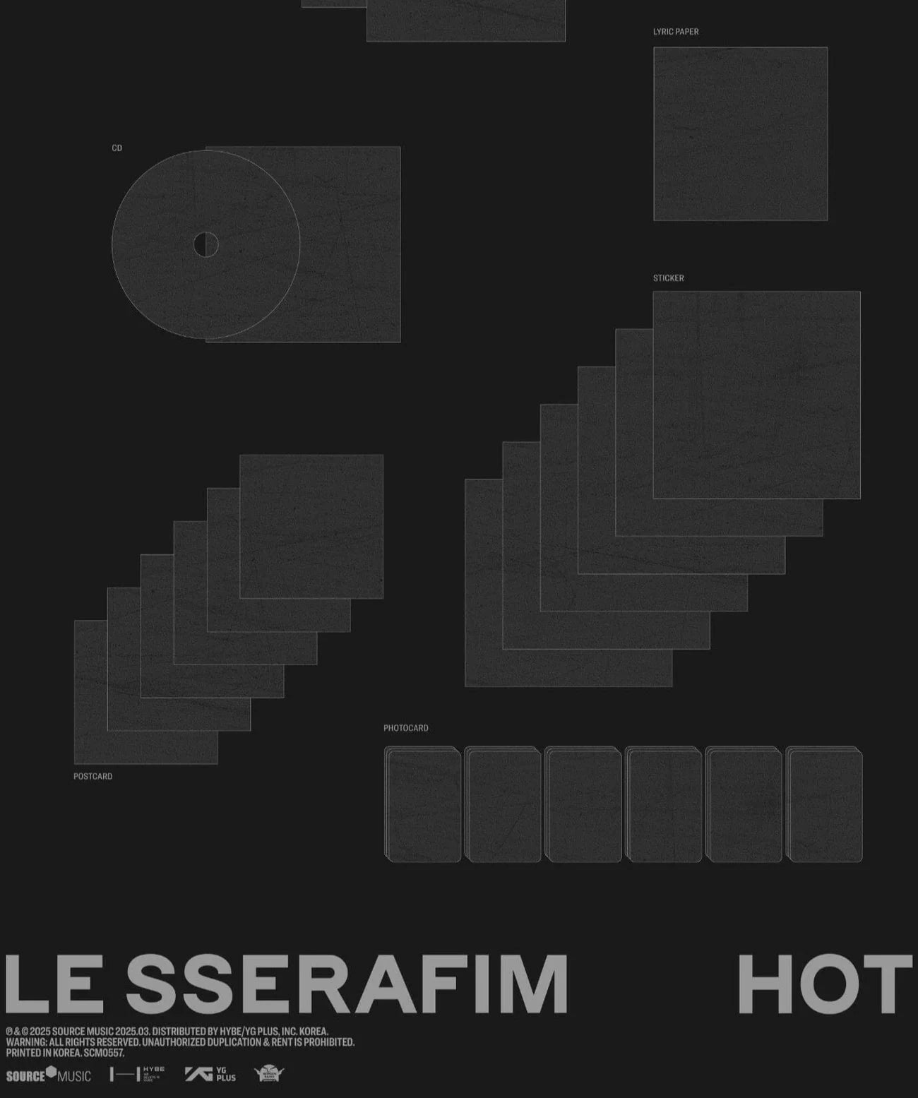 LE SSERAFIM - HOT (COMPACT VER.) SET + Weverse Gift Nolae