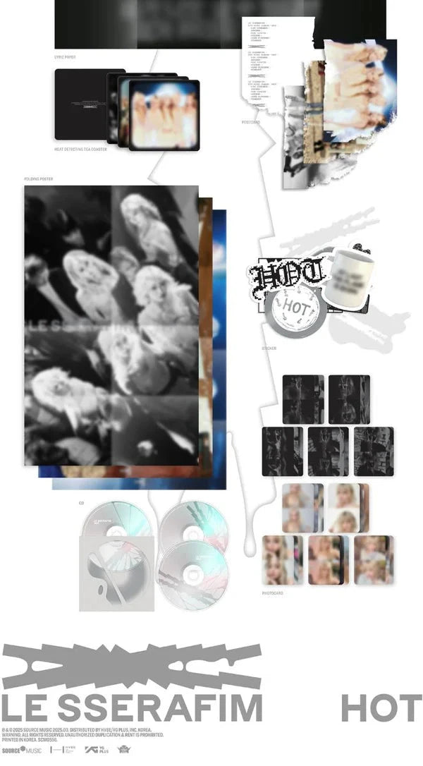 LE SSERAFIM - HOT SET + Weverse Gift + SHOWCASE Photocard Nolae