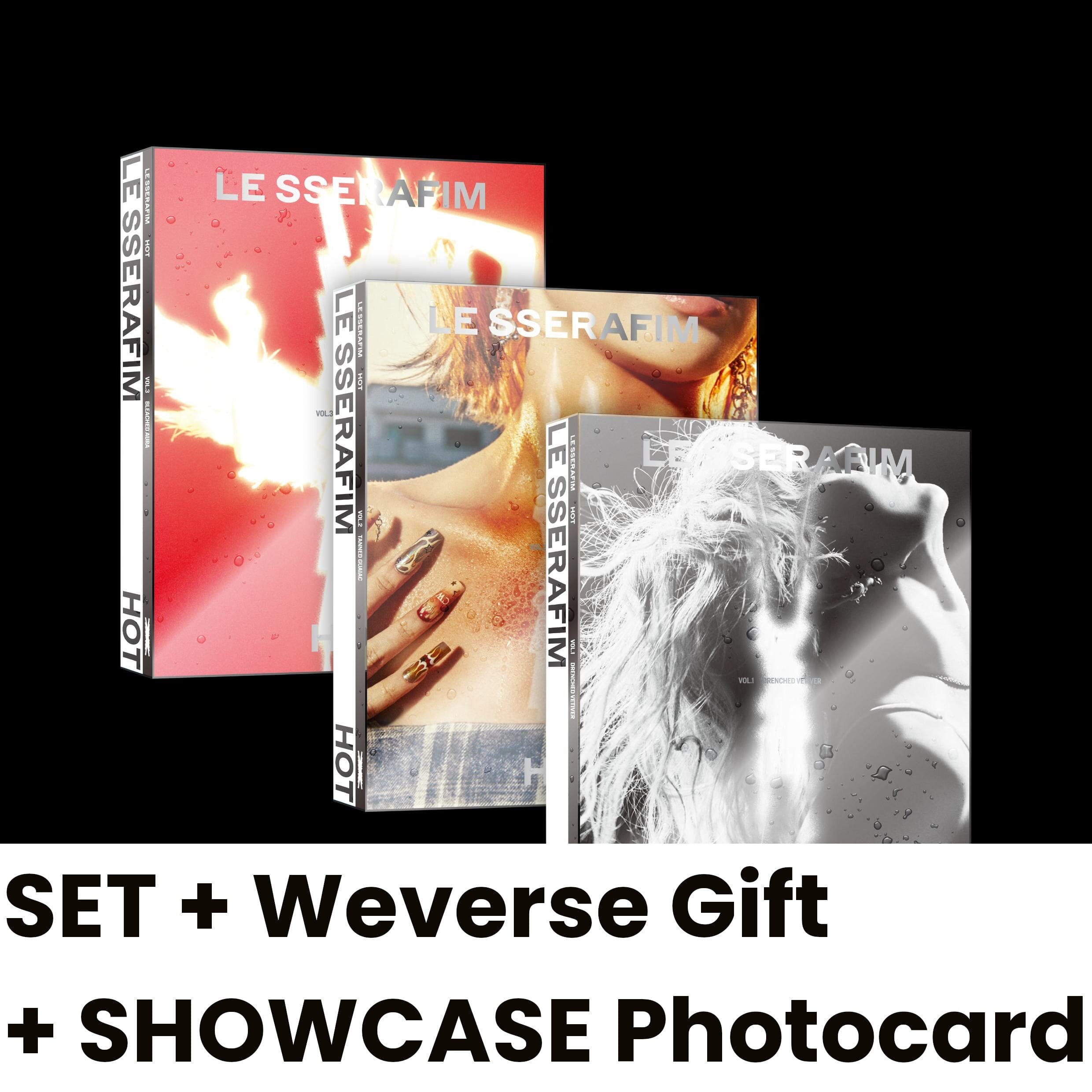 LE SSERAFIM - HOT SET + Weverse Gift + SHOWCASE Photocard Nolae