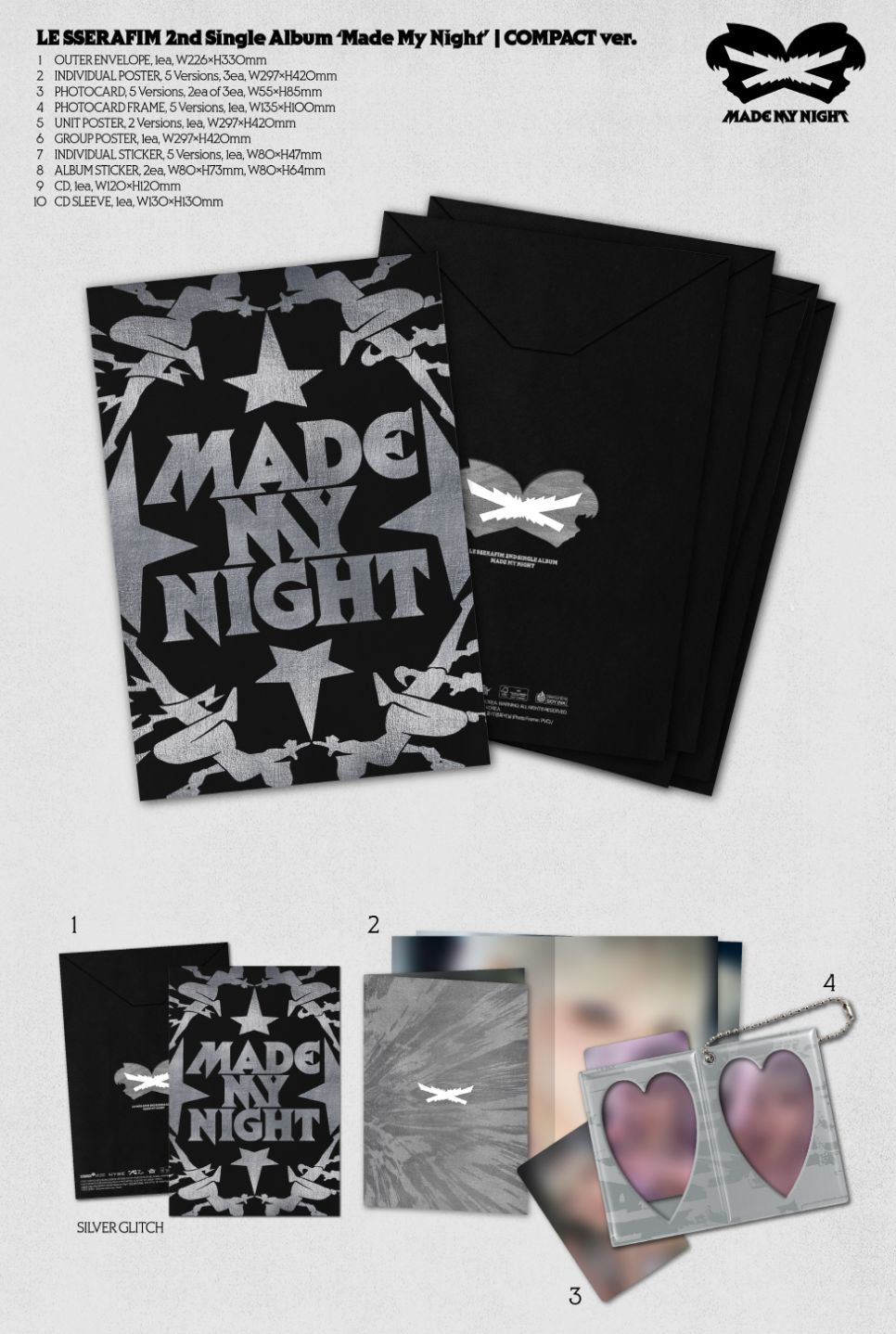 LE SSERAFIM - MADE MY NIGHT + Weverse Gift Nolae