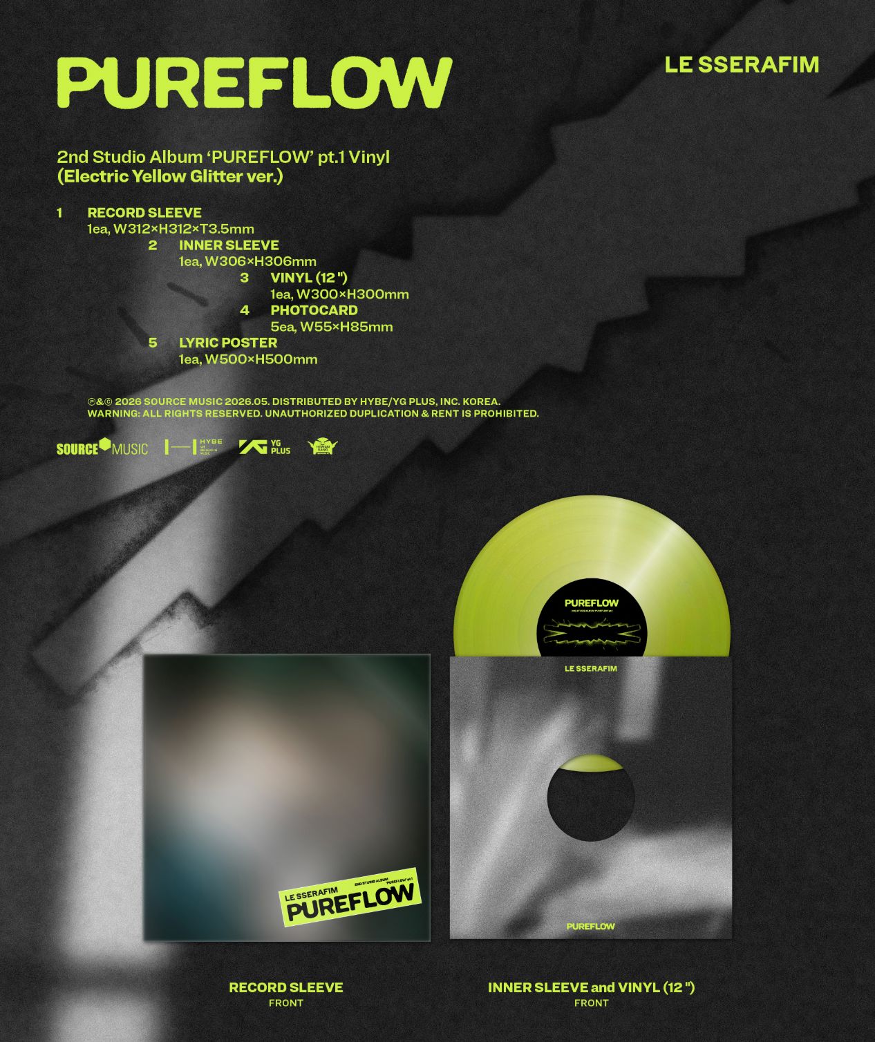 LE SSERAFIM - 'PUREFLOW' PT.1 (VINYL) Nolae