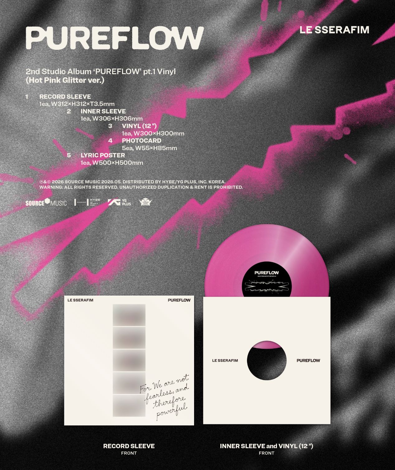 LE SSERAFIM - 'PUREFLOW' PT.1 (VINYL) Nolae