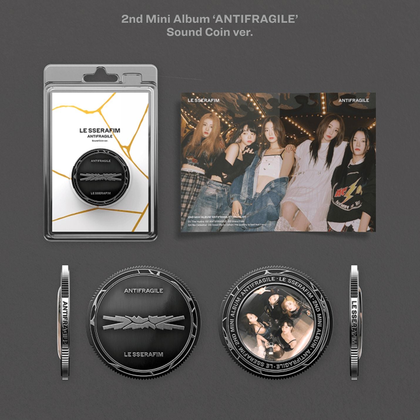 LE SSERAFIM - SOUND COIN ALBUM SET + Weverse Gift Nolae